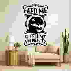 Feed Me Dino - Wall Art Multicolor