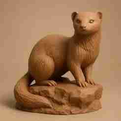 Ferret Sculpture STL File