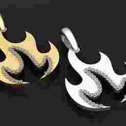 FIRE PENDANT  3d printable model