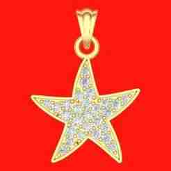 Five pointed star - Star pendant - Womens pendant – N917238