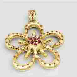 FLOWER GOLD PENDANT 3D PRINTABLE MODEL