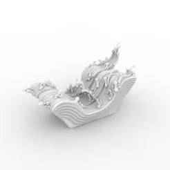 Flowing Water Sculpture 3D Printable Model