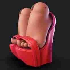 Foot + Shoes | Platform Heels, Sneakers, Loafers, Boots | 3D Printing Shoes | Doll Accessories STL File
