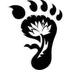 footprint turning into a blooming flower - 2D/3D Wall Art STL+SVG For CNC Router, Plasma, Waterjet, Laser & 3D Printer