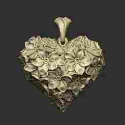 Forget me not heart treasure design crystal blossom