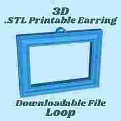 Frame Earring STL File 3D Printable Jewelry Design Digital Download for 3D Printing Earrings & DIY Accessories charm for Makers