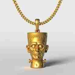 frankenstein pendant charm