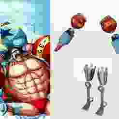 Franky - One Piece - Cosplay Armor Accessory - EVA Foam Template - PDO + PDF Pepakura Pattern