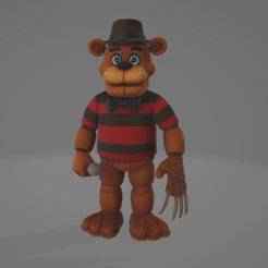 Freddy Fazbear as Freddy Krueger - FNaF x A Nightmare on Elm Street (3D Print STL)
