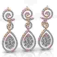 free jewelry set pear shape erring and pendat