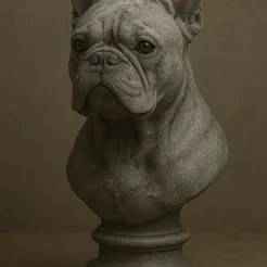 French Bulldog Sculpture Bust