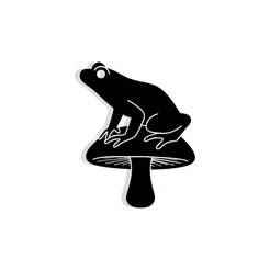 frog sitting on a mushroom 1 - 2D/3D Wall Art STL+SVG For CNC Router, Plasma, Waterjet, Laser & 3D Printer