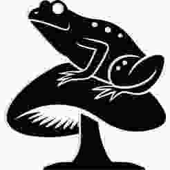 frog sitting on a mushroom 2 - 2D/3D Wall Art STL+SVG For CNC Router, Plasma, Waterjet, Laser & 3D Printer