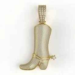 Fully Iced Boot Pendant
