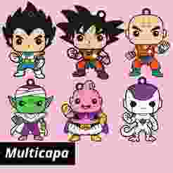 Funko Pop x Dragon Ball Z Keychain Pack (6 Keychains)