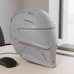 Futuristic Helmet 3D Print Model
