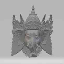 Ganesha Wooden Mask