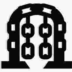 gate with chained symbols forming the lock 2 - 2D/3D Wall Art STL+SVG For CNC Router, Plasma, Waterjet, Laser & 3D Printer