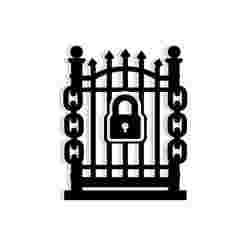 gate with chained symbols forming the lock 3 - 2D/3D Wall Art STL+SVG For CNC Router, Plasma, Waterjet, Laser & 3D Printer