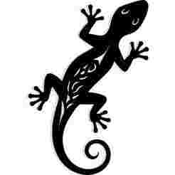gecko with a curled tail and tribal markings 3 - 2D/3D Wall Art STL+SVG For CNC Router, Plasma, Waterjet, Laser & 3D Printer
