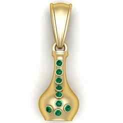 Gemstone Vase Pendant – 3D Printable Jewelry