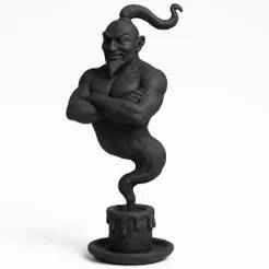 Genie Showpiece 3D Print – Standing on Smoke Sculpture