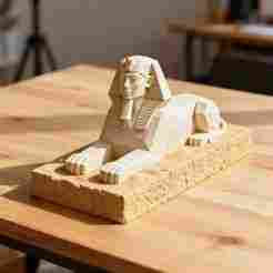 Geometric Egyptian Sphinx 3D Print STL Figurine