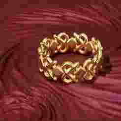 Geometric Hearts Ring- 3D Printable STL and OBJ -FDM or Resin Print 3D print model