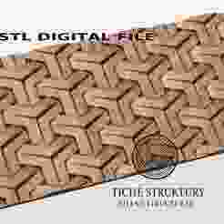 Geometric Interlocking Pattern – Abstract Relief – 3D STL Model