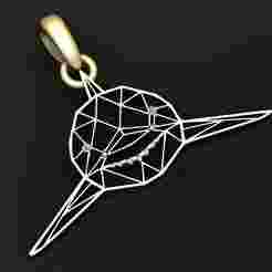 Geometric Shark Pendant  3d printable model