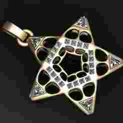 Geometric Star Diamond Pendant