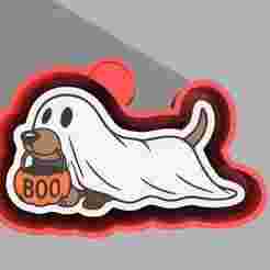 🐶👻 Ghost Dog – Freshie, Keychain, Resin & Candle Mold