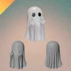 Ghost with Middle Fingers 3D Model STL – Halloween Home Decor for Spooky, Sassy, and Irreverent 3D Printing