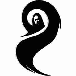ghost wrapped in a swirling wind spiral 3 - 2D/3D Wall Art STL+SVG For CNC Router, Plasma, Waterjet, Laser & 3D Printer