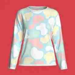 Girls-clouds Camo Tops   | Marvelous / Clo3d / obj / fbx