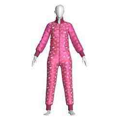 Girls Printed Jamsuit   | Marvelous / Clo3d / obj / fbx
