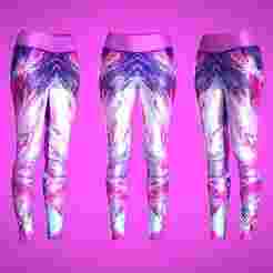 Girls Sports Leggings-Barbie Printed | Marvelous / Clo3d / obj / fbx