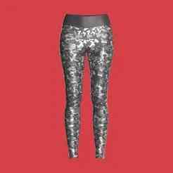 Girls Sports Leggings-Camo Printed  | Marvelous / Clo3d / obj / fbx