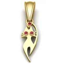 Gold Cat Pendant