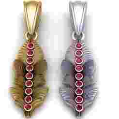 gold feather pendant 3s printablemodel