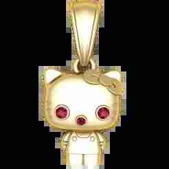 gold kitty pendant