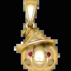 gold pumpkin pendant