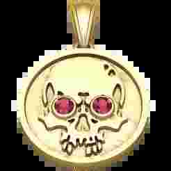 Gold Skull Pendent