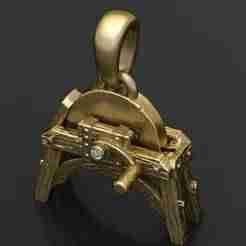 gold tool pendant 3D printable model