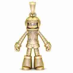 GOLDEN  CUTE ROBOTE PENDANT