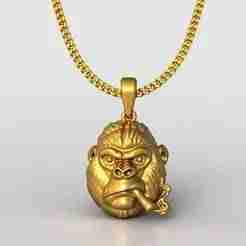 gorila pendant charm