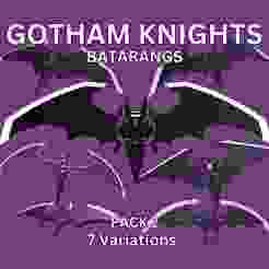 Gotham Knights Batarang Stl Pack - 7 Variations