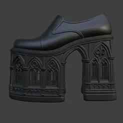 🏰 Gothic Cathedral Platform Shoes