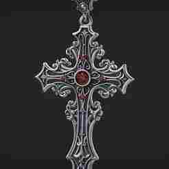 Gothic cross Pendant 04