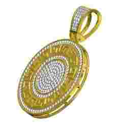 Greek Key Medusa Medallion Diamond Pendant